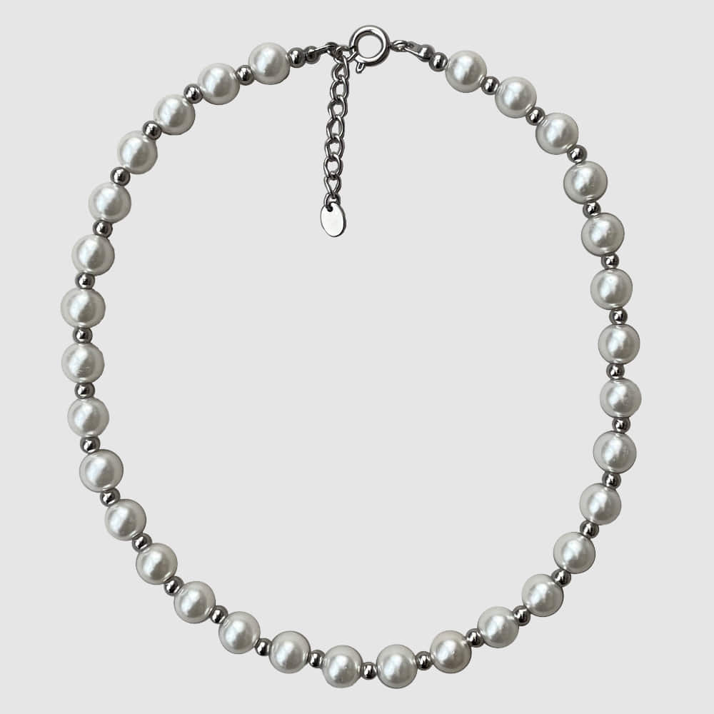 PEARL NECKLACE [SILVER]