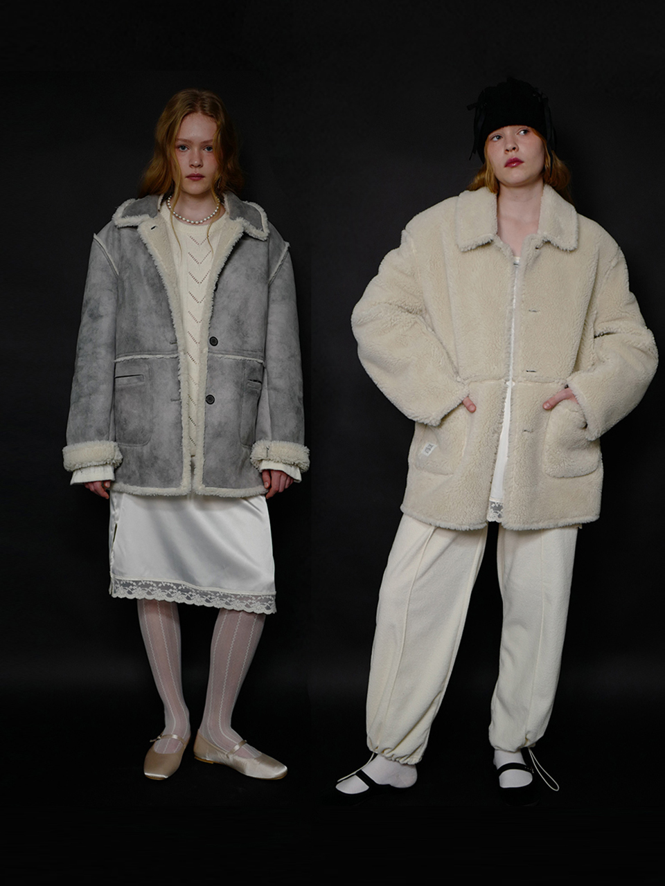wool reversible mustang jacket silver